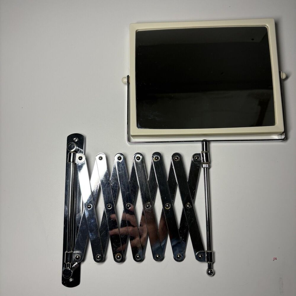 Vintage Jerdon Accordion Wall Mount Double Sided Mirror Retro Bathroom J2020C